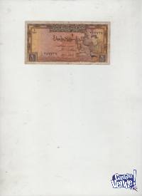 BILLETE DE SYRIA DE 1 LIBRA (one Pound) 1967 -usado - $ 390