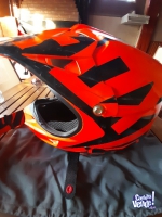 Vendo casco Fox V1 enduro cross usado y antiparras 100x100 naranja espejad