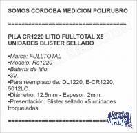 PILA CR1220 LITIO FULLTOTAL X5 UNIDADES BLISTER SELLADO