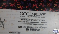 Entradas a Coldplay, 15/11 en Argentina. 