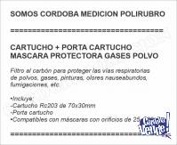 CARTUCHO + PORTA CARTUCHO MASCARA PROTECTORA GASES POLVO