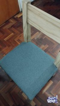 JUEGO DE COMEDOR mesa de 1.60x0.80 + 6 sillas tapizadas