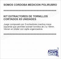 KIT EXTRACTORES DE TORNILLOS CORTADOS X5 UNIDADES