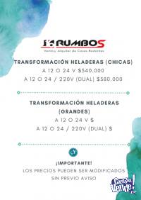 HELADERAS 12v -24v también opcion12-24/220V CON VARIADOR DE