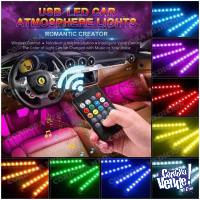 TIRA LUCES INTERIOR AUTO LED RGB MULTICOLOR AUDIORITMICA 12V