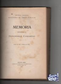 MEMORIA PRESENTADA AL HONORABLE CONGRESO 1911/12 USS40