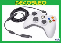 Joystick  Xbox360 con Cable BLANCO Y negro sirve PC DecosLeo