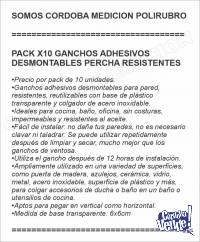 PACK X10 GANCHOS ADHESIVOS DESMONTABLES PERCHA RESISTENTES