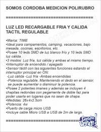 LUZ LED RECARGABLE FRIA Y CALIDA TACTIL REGULABLE