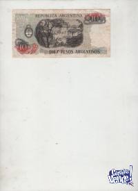 BILLETE 10 PESOS ARGENTINOS usado /buen estado  $ 100