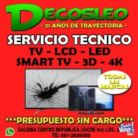 Servicio t�cnico de Televisores Leds LCD DECOSLEO