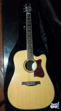 Guitarra electroacustica Ibanez V74ECE-OPN con estuche semi rigido Parker