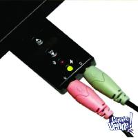 PLACA DE SONIDO USB 7.1 CONTROL VOLUMEN Y LEDS