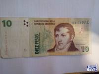 Argentina Billete $ 10.- (2000) B-3407 Unc Escaso