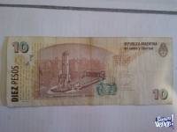 Argentina Billete $ 10.- (2000) B-3407 Unc Escaso