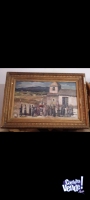 Pintura al óleo original de Egidio Cerrito con marco originaldel año 1985