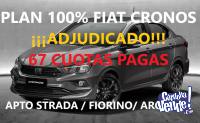 ADJUDICADO PLAN 100%  FIAT CRONOS 1,3 67 CUOTAS PAGAS