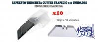 REPUESTO TRINCHETA CUTTER TRAPECIO x10 UNIDADES