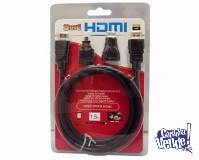 Cable Hdmi A Hdmi Mini + Hdmi + Micro Hdmi 3 En 1 - 1080p