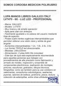 LUPA MANOS LIBRES GALILEO ITALY LV7470 - 6X - LUZ LED - PROF