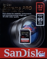 SANDISK EXTREME PRO 32GB SDHC 95MBS NUEVA EN CAJA