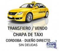 Transfiero/Vendo chapa de taxi