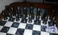 Juego de ajedrez artesanal cerámica