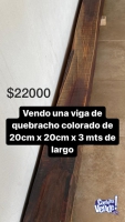 VIGA DE QUEBRACHO COLORADO 20cm x 20cm x 3 mts de largo