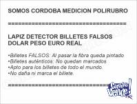 LAPIZ DETECTOR BILLETES FALSOS DOLAR PESO EURO REAL