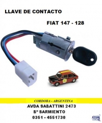 LLAVE CONTACTO FIAT 128-147-FIORINO