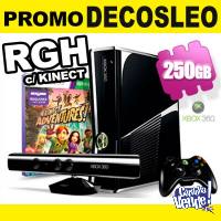 Xbox 360 250gb +kinect +30 Juegos+gtia+ Rgh+1 joystick +220v