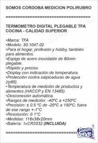 TERMOMETRO DIGITAL PLEGABLE TFA COCINA - CALIDAD SUPERIOR