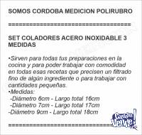 SET COLADORES ACERO INOXIDABLE 3 MEDIDAS