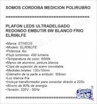 PLAFON LEDS ULTRADELGADO REDONDO EMBUTIR 6W BLANCO FRIO ELR0
