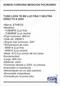TUBO LEDS T8 9W LUZ FRIA Y NEUTRA DIRECTO A 220V