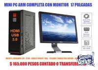 MINI PC COMPLETA CON MONITOR - WINDOWS 10 - HDMI - OFERTA!
