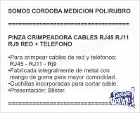 PINZA CRIMPEADORA CABLES RJ45 RJ11 RJ9 RED + TELEFONO