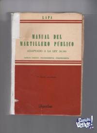 MANUAL DEL MARTILLERO PUBLICO  Lapa  1980  7ª ed.-  $ 1690