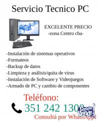 Servicio Técnico PC- EXCELENTE PRECIO - centro, cba capital