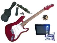 Combo Guitarra Electrica Amplificador Correa Pua Cable Funda