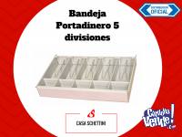 Bandeja porta dinero 4 y 5 divisiones p cajón escritorio cb