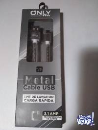 Cable Usb Metal Only V8 3.1 Amp