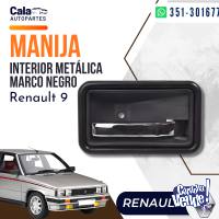 Manija Interior Renault 9 Metalica Marco Negro