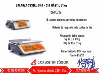 Balanza Digital Systel UPA 31kg sin Mástil batería córdob