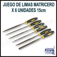 JUEGO DE LIMAS MATRICERO DE PRECISION X 6 UNIDADES 15CM