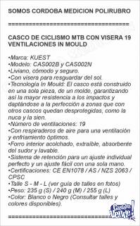 CASCO DE CICLISMO MTB CON VISERA 19 VENTILACIONES IN MOULD