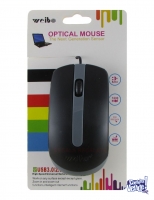 Mouse Optico USB 1600 dpi Tres botones