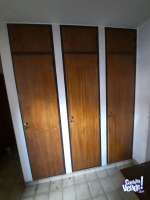 Puertas de madera con marco de hierro para placard de pared